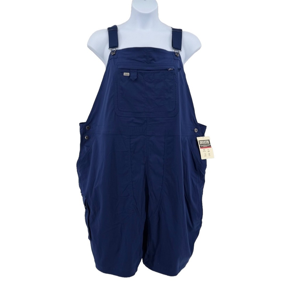 Duluth Trading Women's Gardening Short Overalls 4X Blue UPF 50 NWT Plus Size